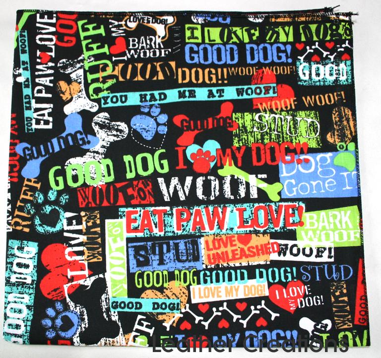 Bandanna - woof woof pattern